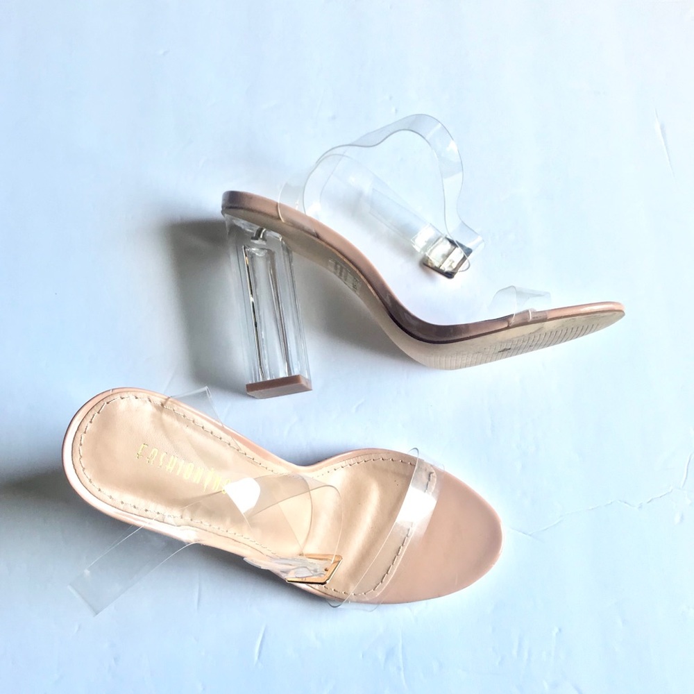 Sold via EBAY Fashion Nova Strappy Glass Heels